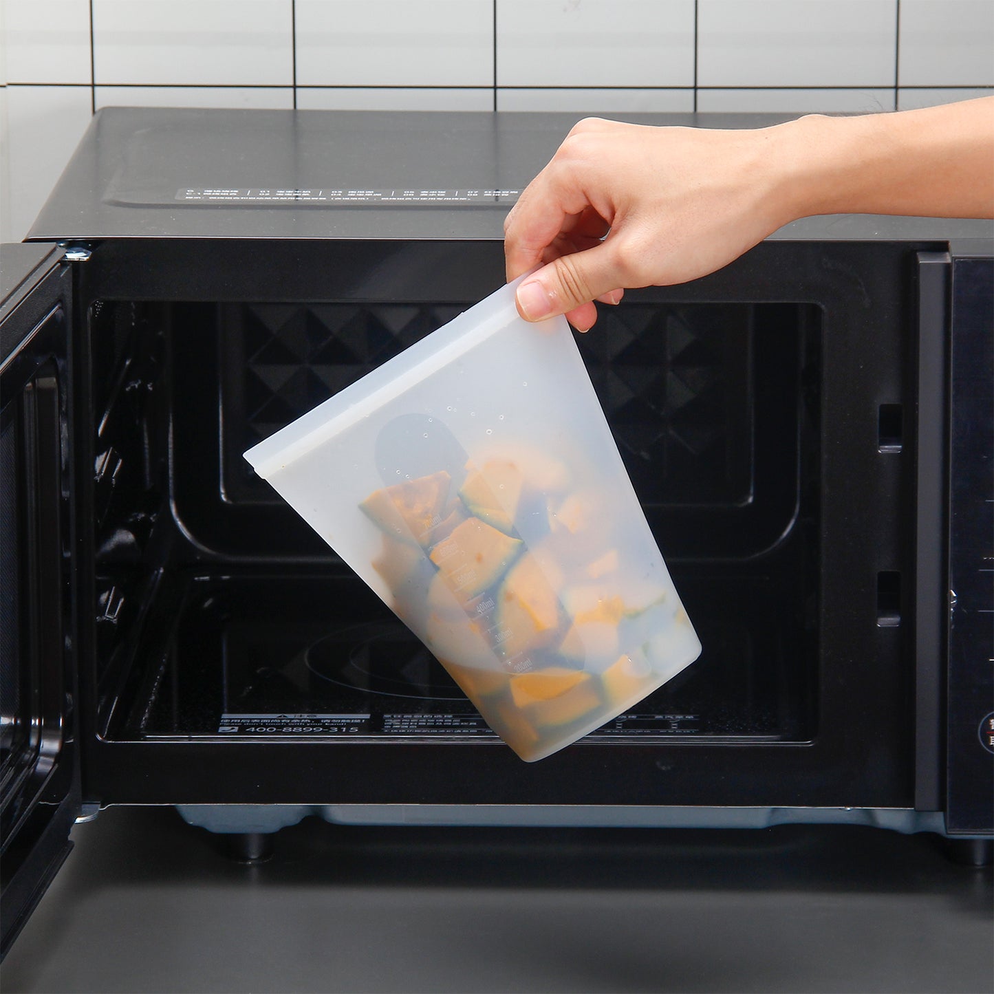 3PCS Reusable Storage Silicone Bags Platinum cured silicone sandwich Silicone bags BPA-Free Silicone Food Storage Bags reusable produce bags