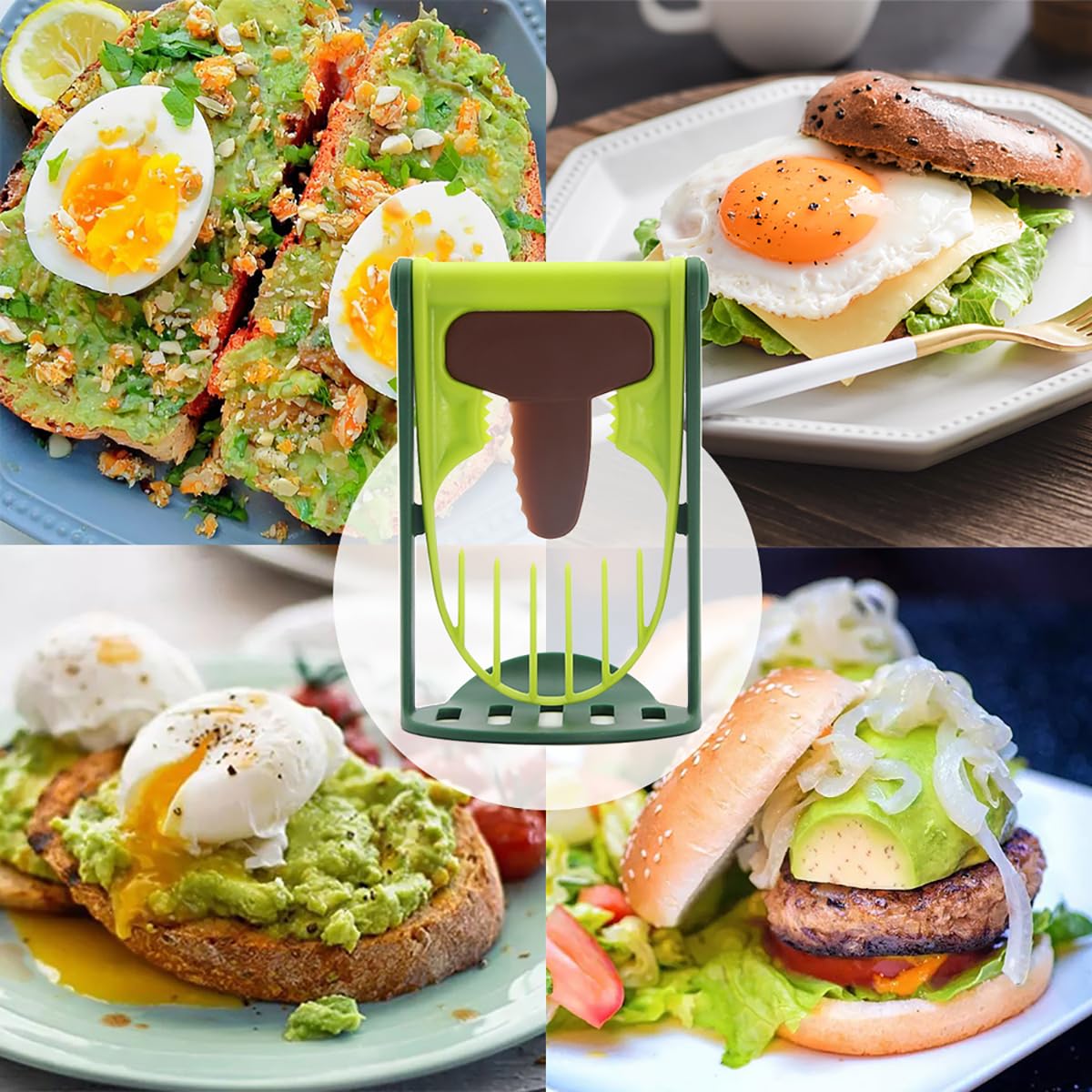 All-in-1 Avocado Slicer Cutter Tool – Avocado Pitter, Slicer, Peeler & Masher – Food-Grade Plastic, Safe & Easy to Use, Dishwasher Safe