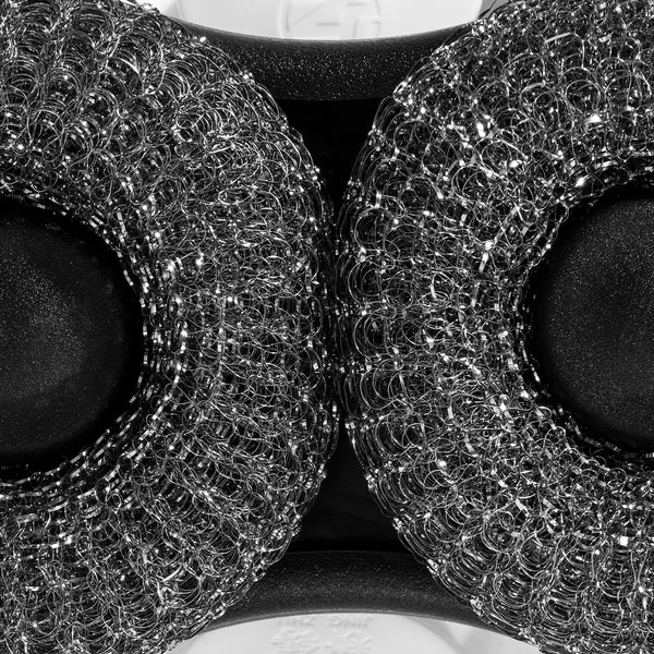 Handheld Grill Brush for Outdoor Grill, Replaceable, 2pcs Stainless Steel Washing Pads