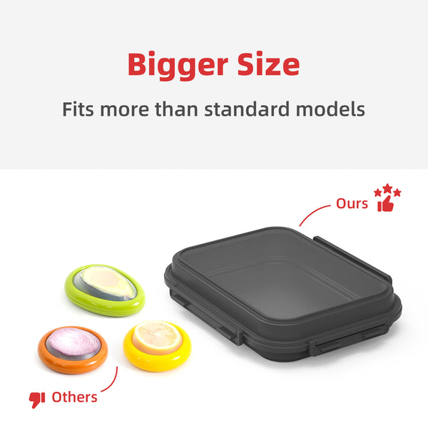 2 Pack Silicone Food Fresh-Keeping Storage Containers with Lid, Dual-Shape Design, BPA-Free, Leakproof Lock Clips, Versatile Fridge Storage Containers, Space Saving & Expandable